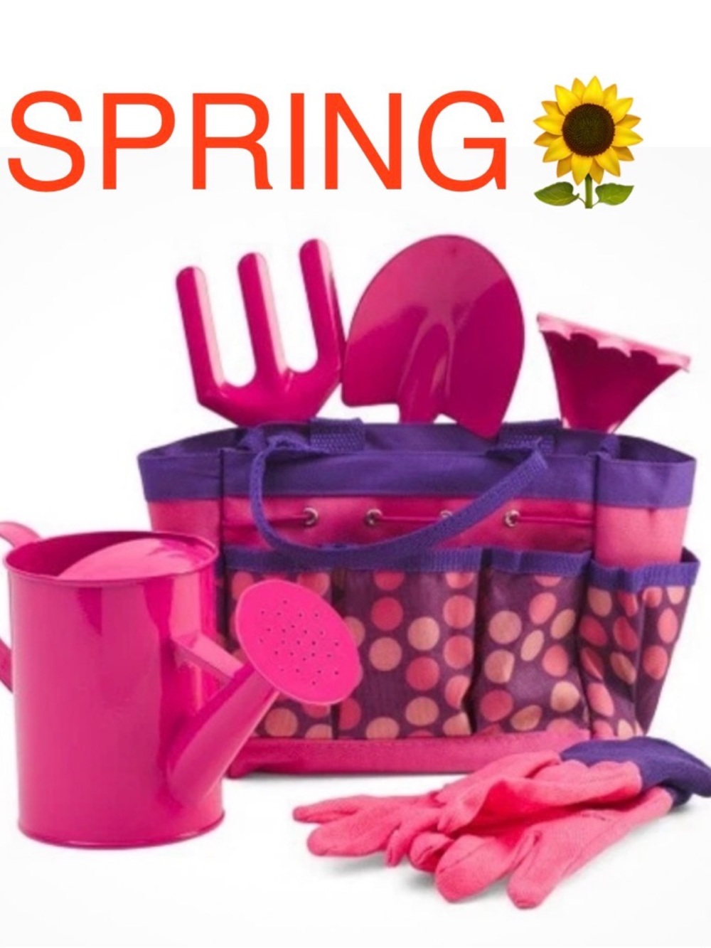 Taylor Pink and Purple Kids Garden Tools Set